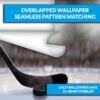 Ice Hockey Stick Sport Wallpaper Photo Wall Mural Wall UV Print Decal Wall Art Décor