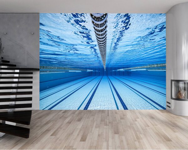 Swimming Pool Underwater View Wallpaper Photo Wall Mural Wall UV Print Decal Wall Art Décor