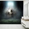 Football Ball in Action Wallpaper Photo Wall Mural Wall UV Print Decal Wall Art Décor