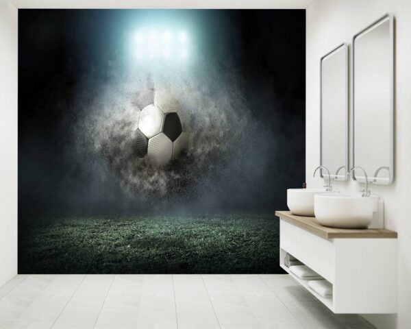 Football Ball in Action Wallpaper Photo Wall Mural Wall UV Print Decal Wall Art Décor