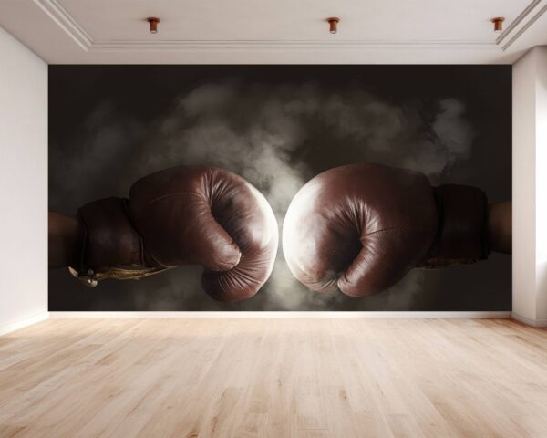 Boxing gloves hit together Wallpaper Photo Wall Mural Wall UV Print Decal Wall Art Décor