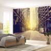 City Street Sunrise Wallpaper Photo Wall Mural Wall UV Print Decal Wall Art Décor