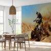 Quad Offroad Drive Dust Desert Wallpaper Photo Wall Mural Wall UV Print Decal Wall Art Décor