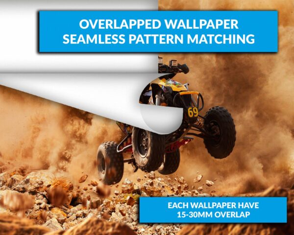 Quad Offroad Desert Jump Wallpaper Photo Wall Mural Wall UV Print Decal Wall Art Décor