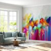 Waterproof wallpaper bursting with color and creativity