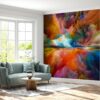 Waterproof mural capturing the beauty of nature in vibrant hues