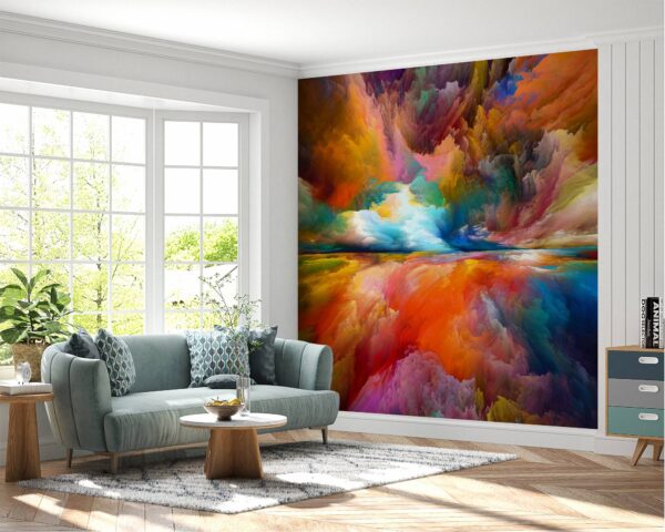 Waterproof mural capturing the beauty of nature in vibrant hues