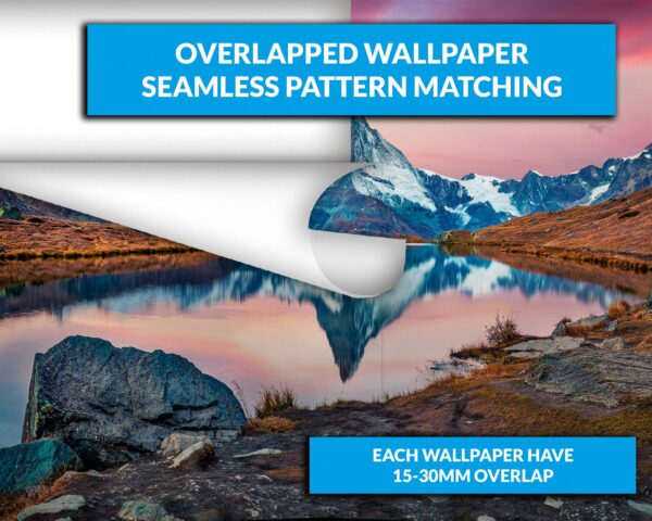 Lake and Mountains Wallpaper Photo Wall Mural Wall UV Print Decal Wall Art Décor