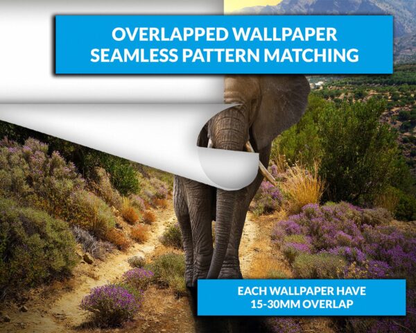 Elephant Landscape Wallpaper Photo Wall Mural Wall UV Print Decal Wall Art Décor