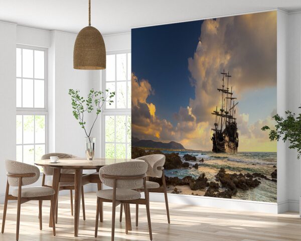 Pirate Ship Wallpaper Photo Wall Mural Wall UV Print Decal Wall Art Décor