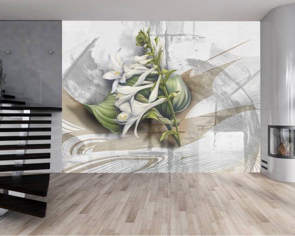 Abstract Flowers View Wallpaper Photo Wall Mural Wall UV Print Decal Wall Art Décor