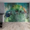 Self-adhesive chameleon wall decor roll