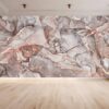 Grey Marble Vinyl Wallpaper - Removable Living Room Wall Art with Modern Marble Wall Design