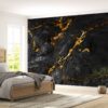 Black Marble Wallpaper - Peel and Stick Wallpaper, Office Wall Art, Marble Wall Design, Wall Decor, Removable Wallpaper