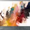 Lively abstract painting effect with rainbow colors wall mural