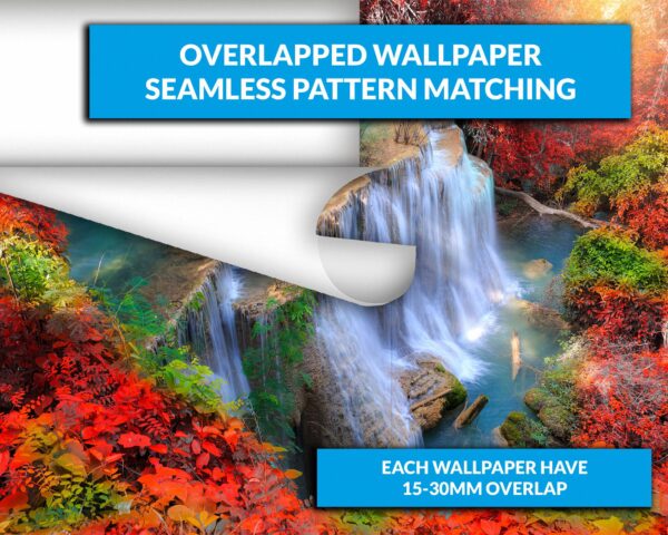 Waterfall Theme Wallpaper Photo Wall Mural Wall UV Print Decal Wall Art Décor