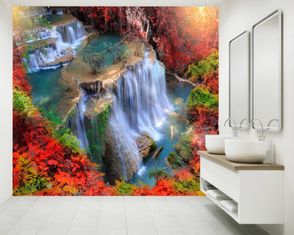 Waterfall Theme Wallpaper Photo Wall Mural Wall UV Print Decal Wall Art Décor