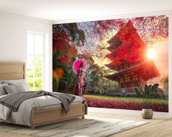 Autumn in Japan Wallpaper Photo Wall Mural Wall UV Print Decal Wall Art Décor