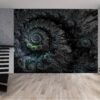 Enigmatic deep dark twister effect wall mural