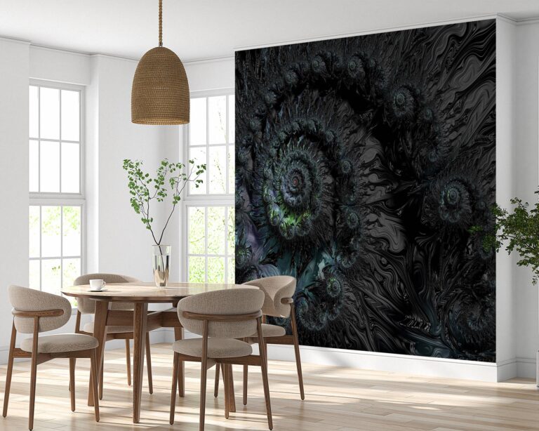 Living room adorned with the allure of a deep dark twister