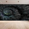 Self-adhesive wallpaper showcasing a swirling vortex