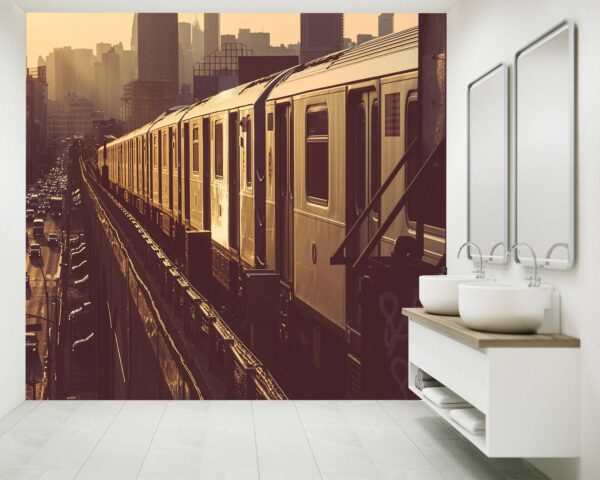 New York City Railway Wallpaper Photo Wall Mural Wall UV Print Decal Wall Art Décor