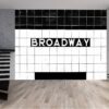 Broadway subway sign mural perfect for vintage-themed living rooms and home theaters