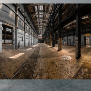 Empty Industrial Hall Wallpaper
