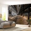 Empty Industrial Hall Wallpaper Photo Wall Mural Wall UV Print Decal Wall Art Décor