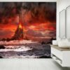 Volcano Magma Eruption Wallpaper Photo Wall Mural Wall UV Print Decal Wall Art Décor