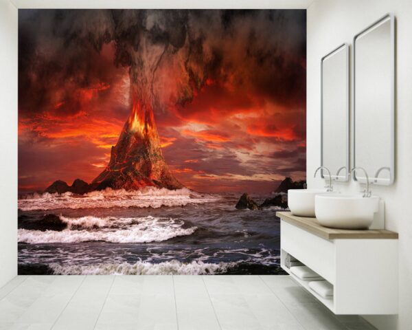 Volcano Magma Eruption Wallpaper Photo Wall Mural Wall UV Print Decal Wall Art Décor