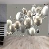 Background with 3D Effect Balls Wallpaper Photo Wall Mural Wall UV Print Decal Wall Art Décor