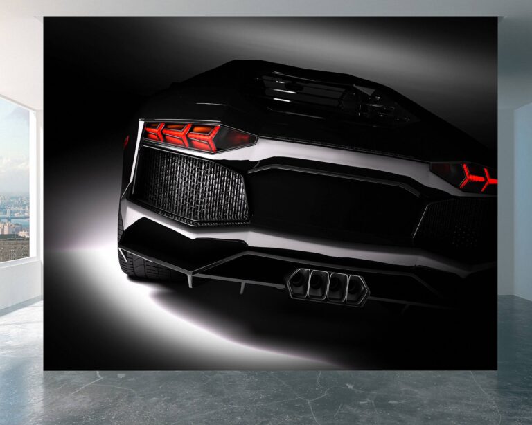 Dynamic super sport car design on self-adhesive wallpaper