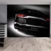 Bedroom transformed with super sport car mural