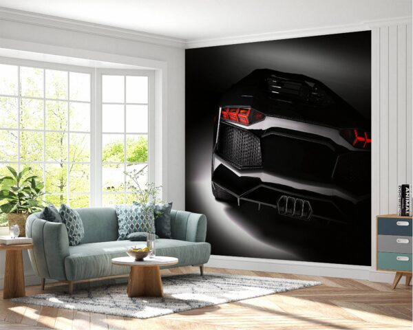 Close-up of super sport car details on wall mural