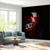 Packaging of self-adhesive red sport car wall mural