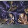 Exotic purple monstera design on office wall mural.