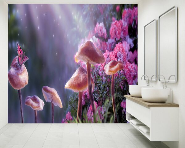 Magical Fantasy Mushrooms Wallpaper Photo Wall Mural Wall UV Print Decal Wall Art Décor