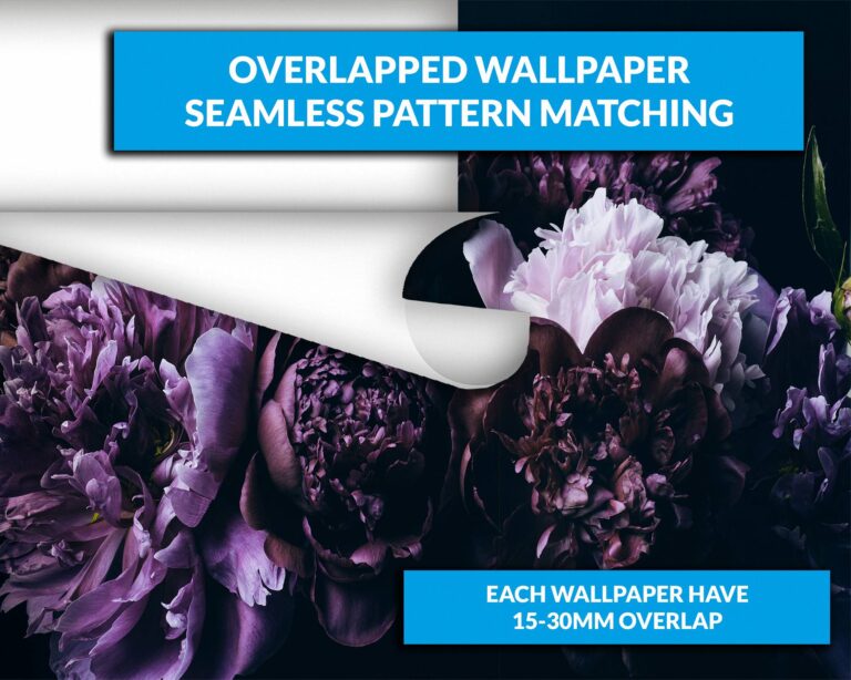 Rolled-up waterproof violet peonies bedroom wallpaper.