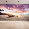 Fisherman Boat on the Tropical Beach Wallpaper Photo Wall Mural Wall UV Print Decal Wall Art Décor