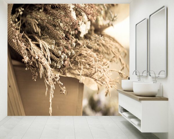 Bouquet of Dried Flowers Wallpaper Photo Wall Mural Wall UV Print Decal Wall Art Décor