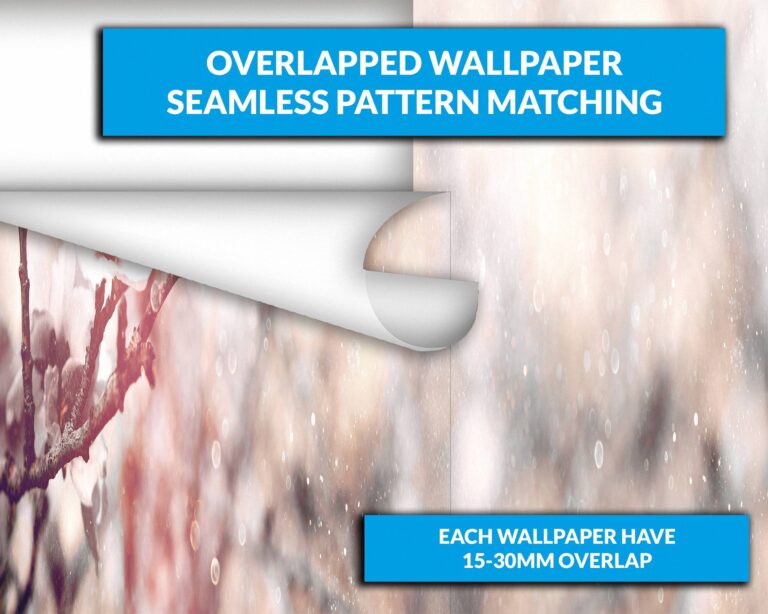 Rolled-up waterproof white cherry blossoms bedroom wallpaper.