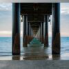 Pier into the Ocean Wallpaper Photo Wall Mural Wall UV Print Decal Wall Art Décor