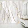 White and Gold Marble Wallpaper Photo Wall Mural Wall UV Print Decal Wall Art Décor