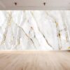 White Marble Wallpaper - Peel and Stick Wallpaper, Living Room Wall Mural, Marble Wall Design, Wall Decor, Removable Wallpaper