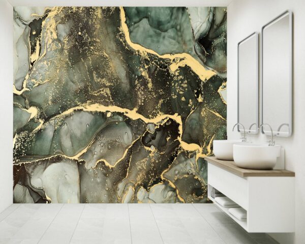 Amazing green Marble Wallpaper Photo Wall Mural Wall UV Print Decal Wall Art Décor