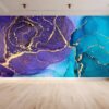 Peel and Stick Pastel Blue Marble Wallpaper - Modernize Your Room with Removable Bedroom and Wall Design