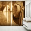 Cowboy Hat and Lasso Wallpaper Photo Wall Mural Wall UV Print Decal Wall Art Décor