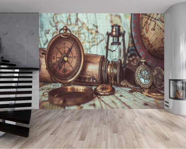 Antique Pirate Items Wallpaper Photo Wall Mural Wall UV Print Decal Wall Art Décor