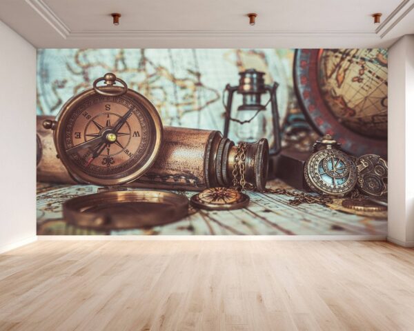 Antique Pirate Items Wallpaper Photo Wall Mural Wall UV Print Decal Wall Art Décor